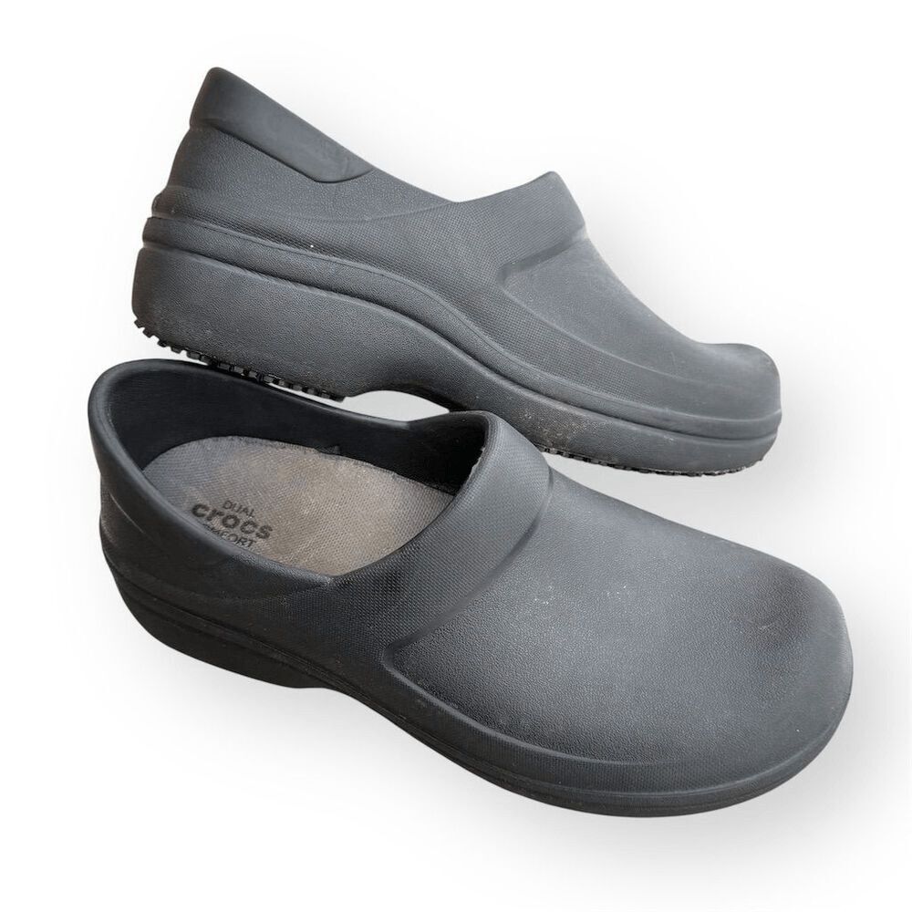 Crocs Women's Neria Pro II Black Work Clogs Slip-Resistant Comfort size 7 - Picture 4 of 11